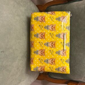 Betsey Johnson Yellow Cat Print Clutch